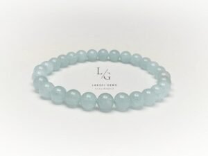 Aquamarine Beaded Bracelet 8mm