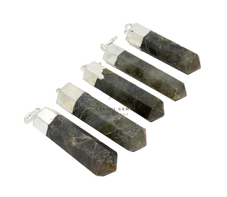Labradorite Cap Pencil Pendant - Image 3