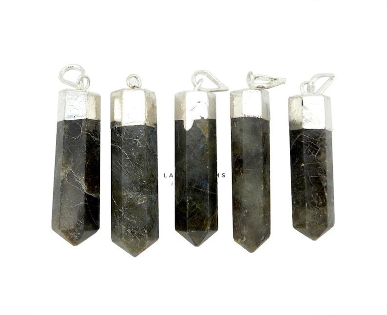 Labradorite Cap Pencil Pendant - Image 2