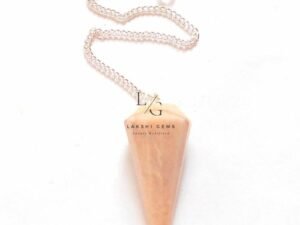 Peach Moonstone 7 Chakra Dowsing Pendulum