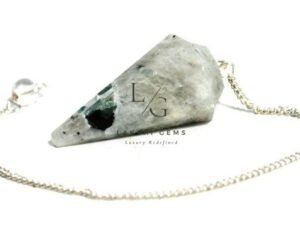 Rainbow Moonstone 7 Chakra Dowsing Pendulum