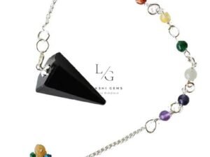 Black Obsidian 7 Chakra Dowsing Pendulum