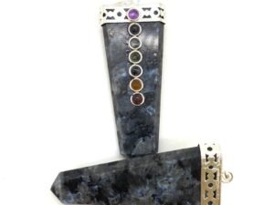 Larvikite 7 Chakra Pencil Pendant