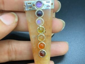 Red Aventurine 7 Chakra Pencil Pendant