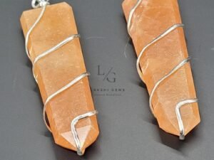 Red Aventurine Spiral Pencil Pendant