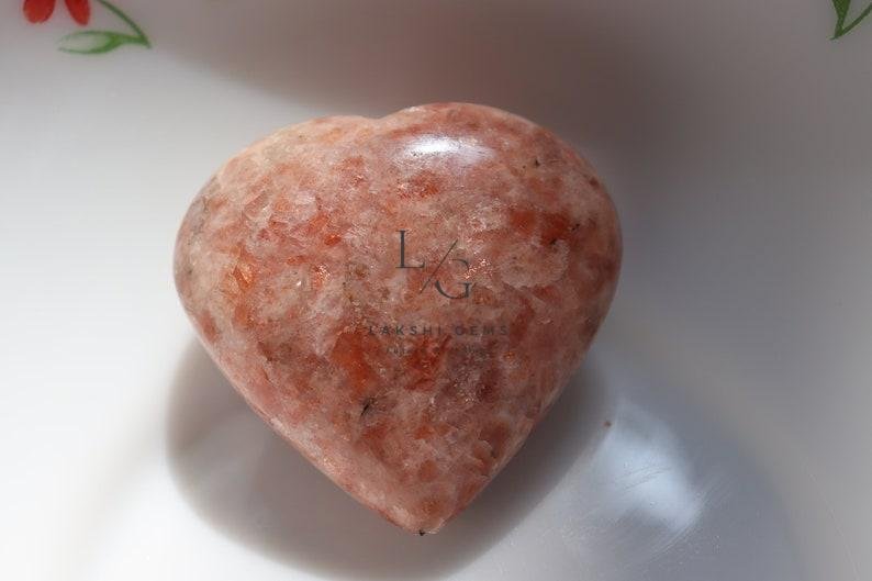 Sunstone Healing Crystal Heart Stone - Image 3