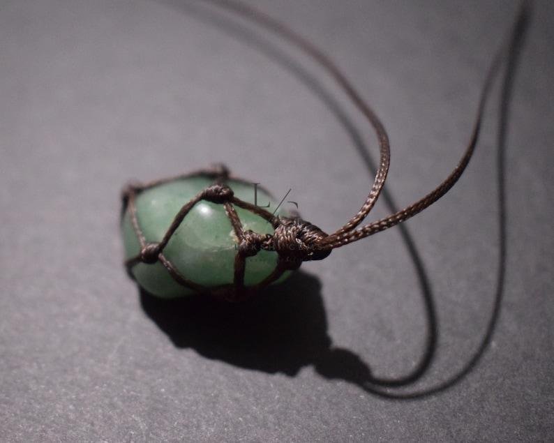 Green Aventurine Spiral Pendant - Image 3