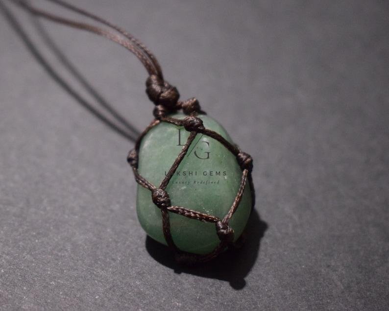 Green Aventurine Spiral Pendant - Image 2
