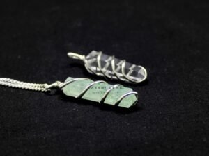 Green Aventurine Spiral Pencil Pendant