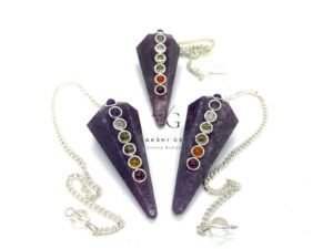 Indigo Gabbro 7 Chakra Dowsing Pendulum