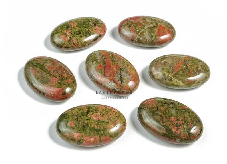 Unakite Healing Crystal Palm Stone