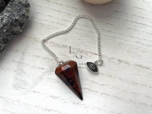 Mahogany Obsidian 7 Chakra Dowsing Pendulum