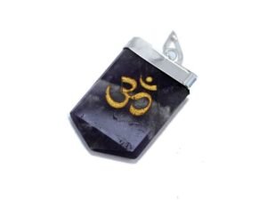 Amethyst Om Pencil Pendant