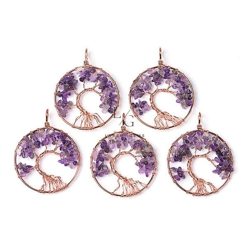 Amethyst Tree of Life Pendant - Image 2
