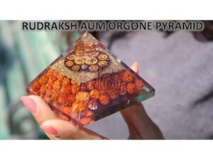 9 Plate Orgone Pyramid with Rudraksha Beads