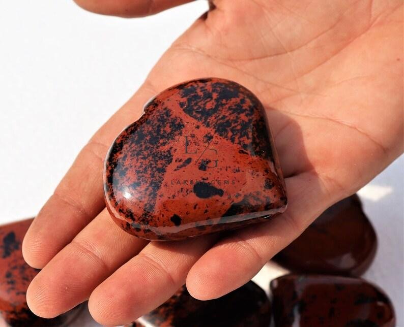 Mahogany Obsidian Healing Crystal Heart Stone