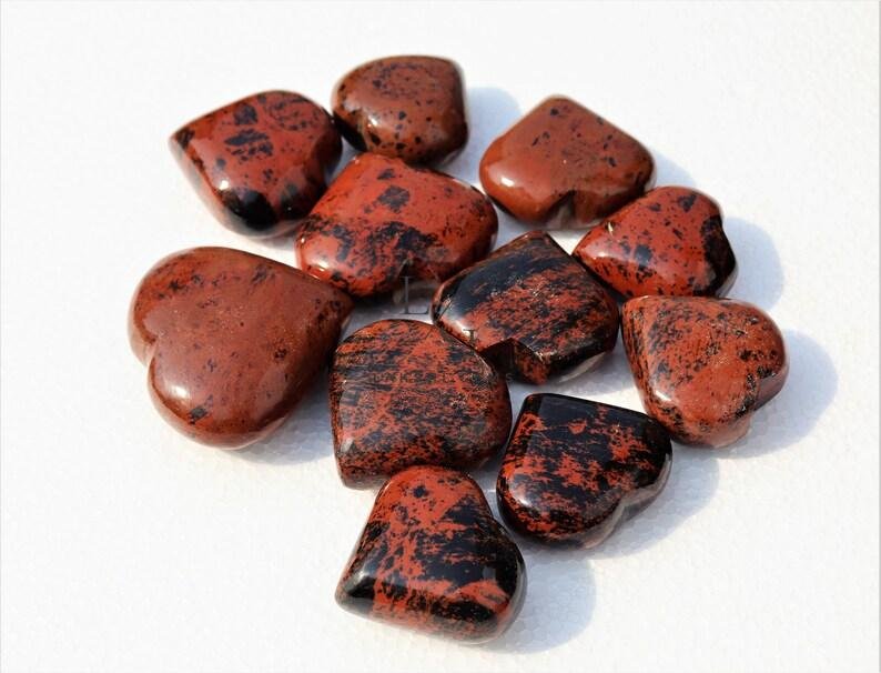 Mahogany Obsidian Healing Crystal Heart Stone - Image 4