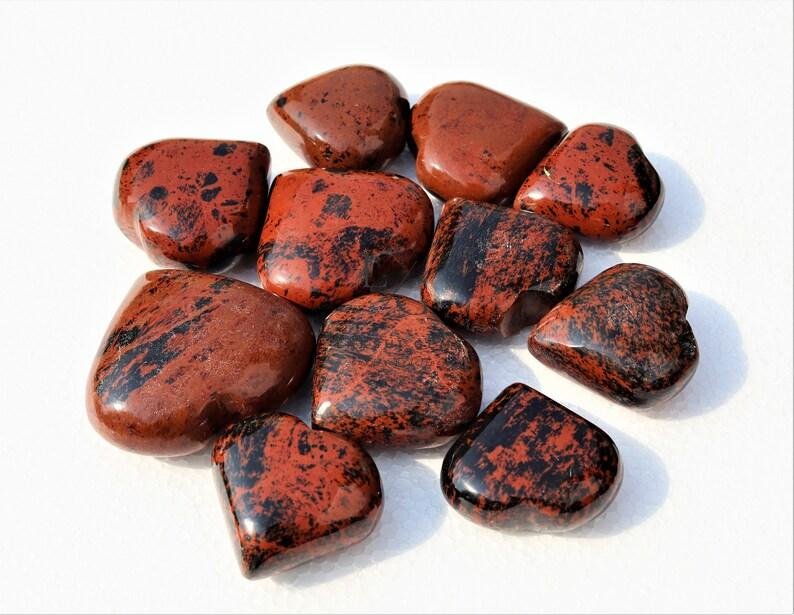 Mahogany Obsidian Healing Crystal Heart Stone - Image 3