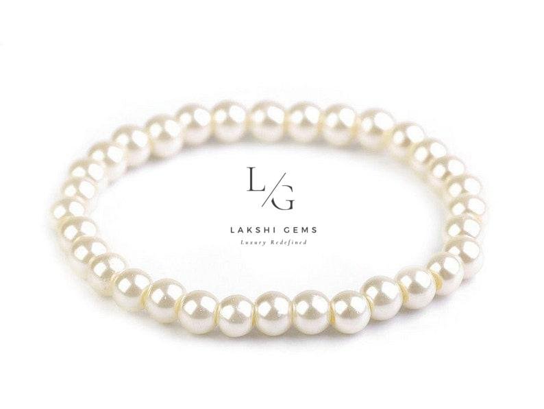 White Pearls Bracelet 8mm