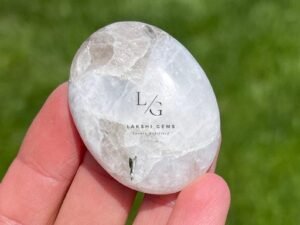 Cream Moonstone Healing Crystal Palm Stone