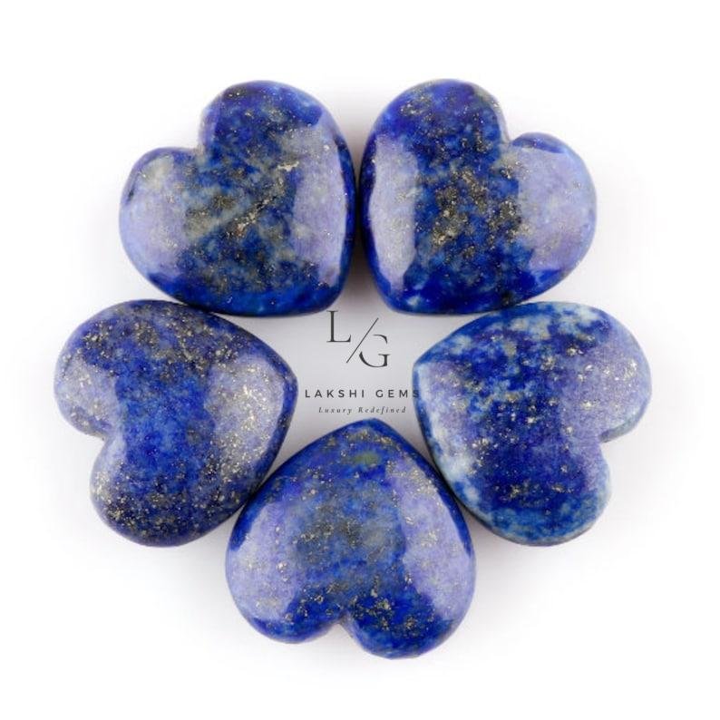 Lapis Lazuli Healing Crystal Heart Stone - Image 3
