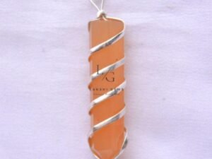 Yellow Aventurine Spiral Pencil Pendant