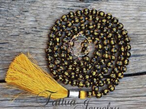 Black Onyx Om Mani Padme Hum Mala