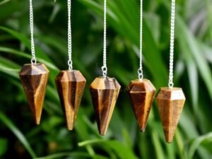 Tiger Eye 7 Chakra Dowsing Pendulum