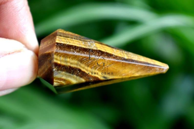 Tiger Eye 7 Chakra Dowsing Pendulum - Image 3