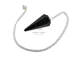 Black Tourmaline 7 Chakra Dowsing Pendulum