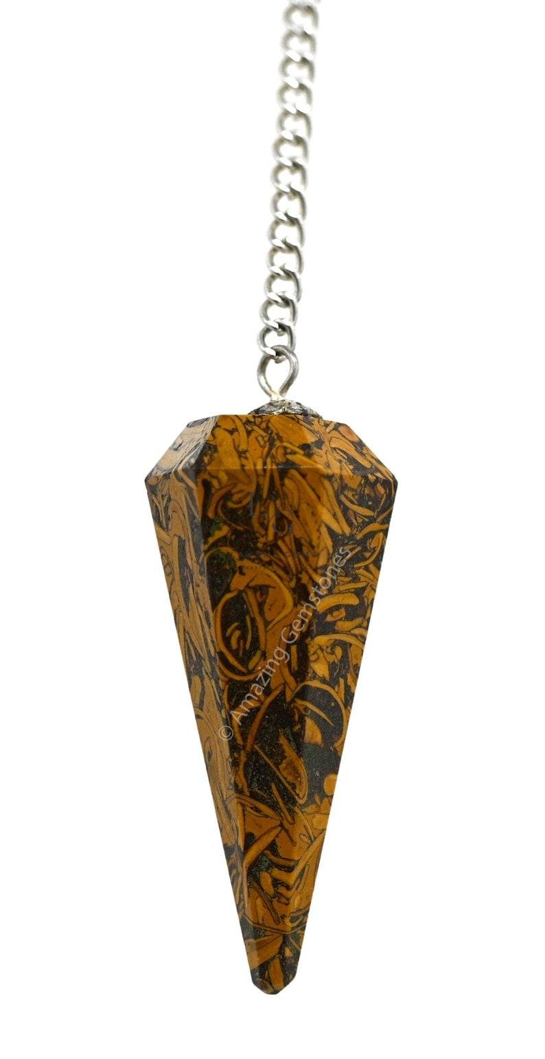 Elephant Jasper 7 Chakra Dowsing Pendulum - Image 4