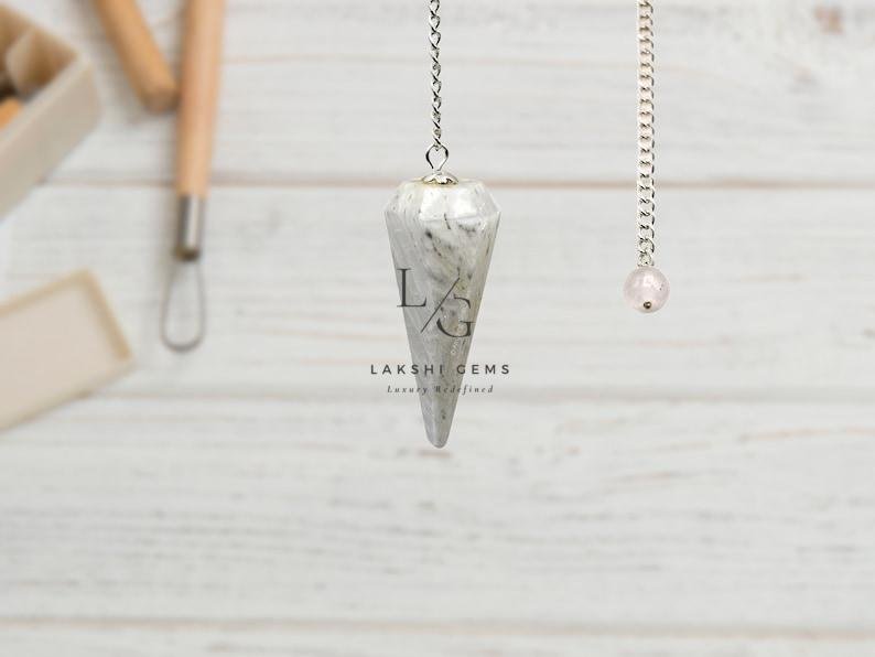 Scolecite 7 Chakra Dowsing Pendulum - Image 2