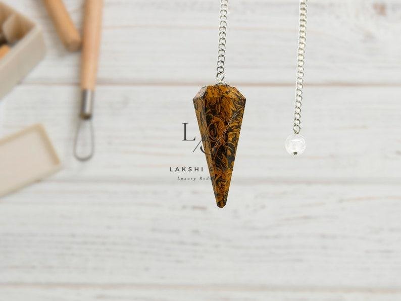 Elephant Jasper 7 Chakra Dowsing Pendulum - Image 2