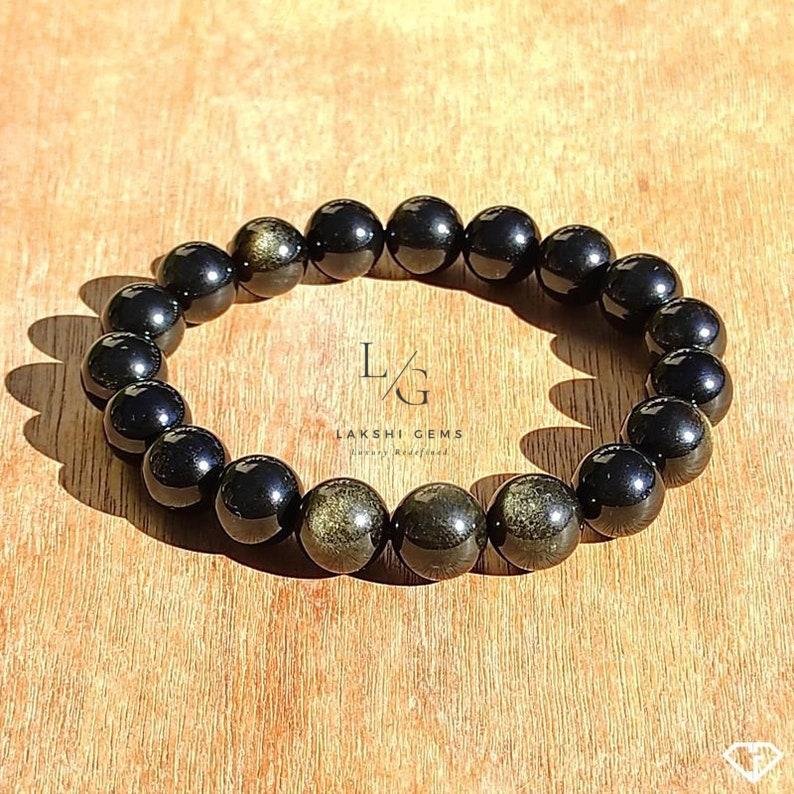 Golden Obsidian Bracelet 8mm - Image 2