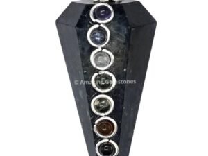Nuummite 7 Chakra Dowsing Pendulum