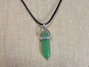 Green Aventurine Om Pencil Pendant