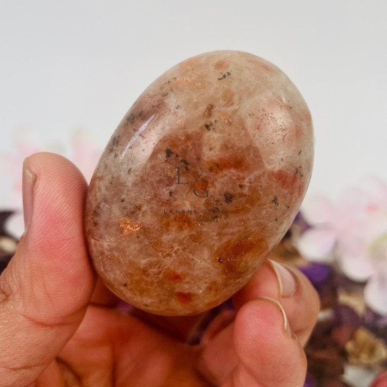 Sunstone Healing Crystal Palm Stone