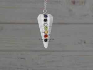 Scolecite 7 Chakra Dowsing Pendulum