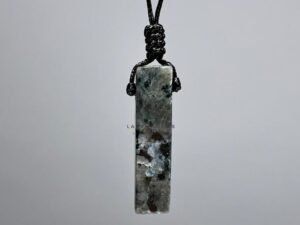 Nuummite Om Pencil Pendant
