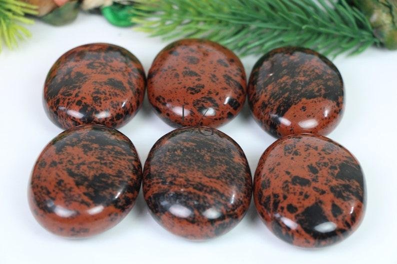 Mahogany Obsidian Healing Crystal Palm Stone - Image 4