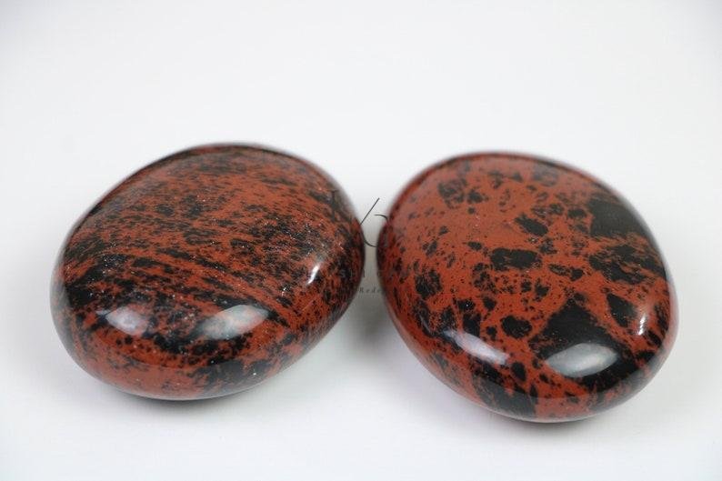 Mahogany Obsidian Healing Crystal Palm Stone - Image 2
