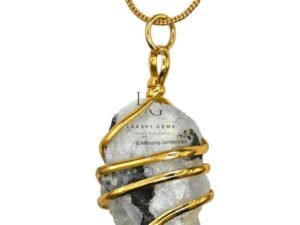 Rainbow Moonstone Spiral Pencil Pendant