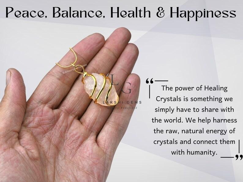 Rose Quartz Spiral Pendant - Image 2