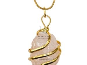 Rose Quartz Spiral Pendant