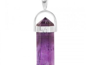 Amethyst Cap Pencil Pendant