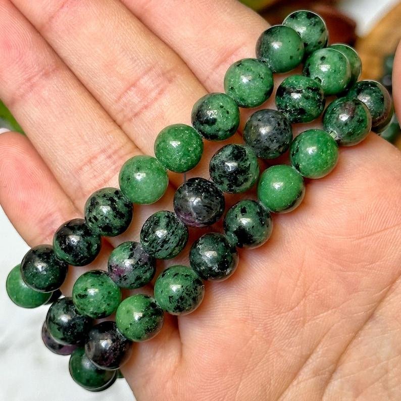 Ruby Zoisite Bracelet 8mm - Image 3