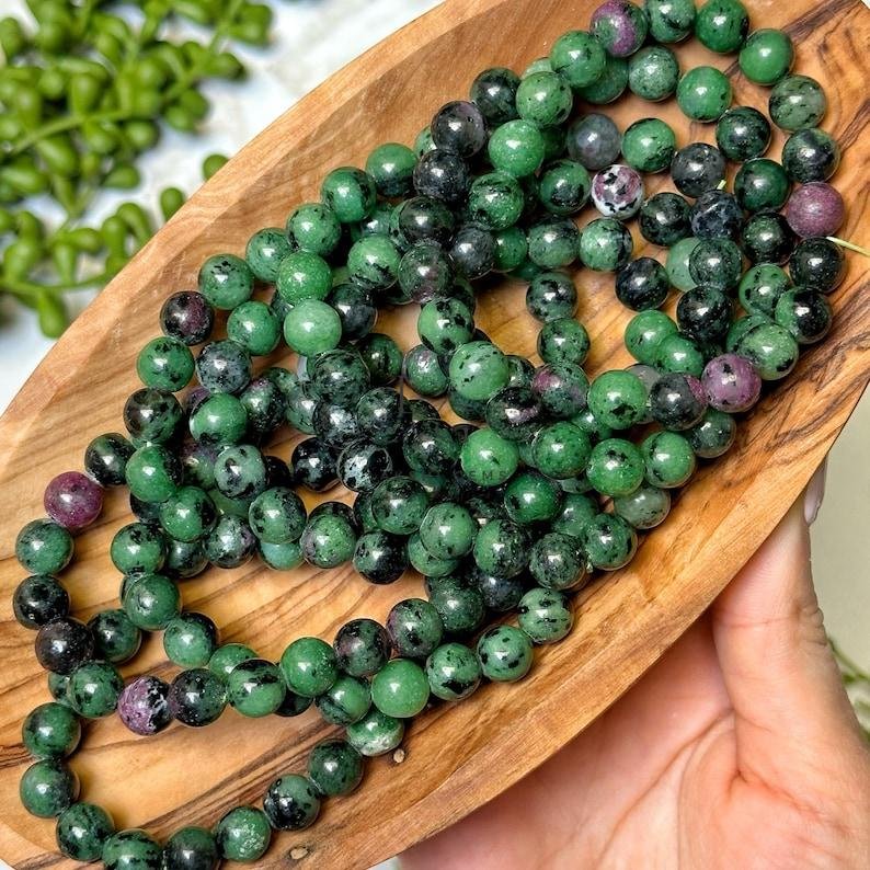 Ruby Zoisite Bracelet 8mm - Image 2