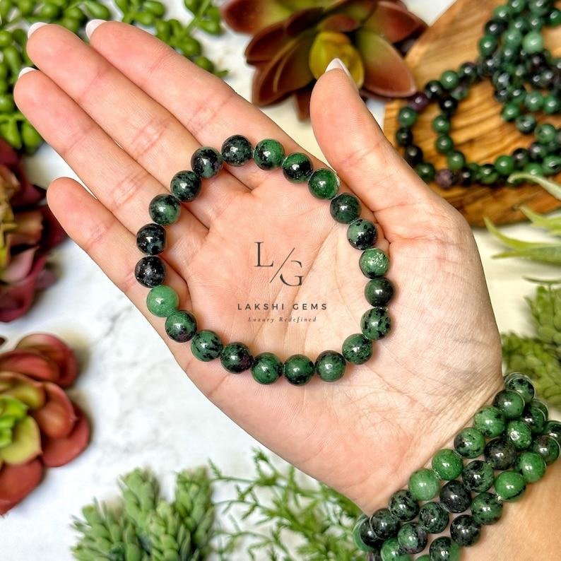Ruby Zoisite Bracelet 8mm - Image 4