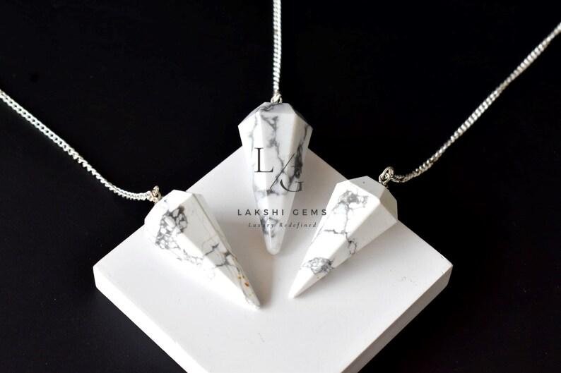 Howlite 7 Chakra Dowsing Pendulum - Image 2