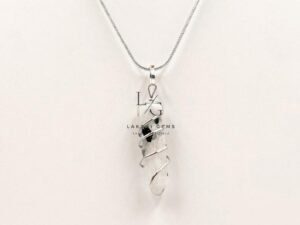 Rainbow Moonstone Spiral Pendant